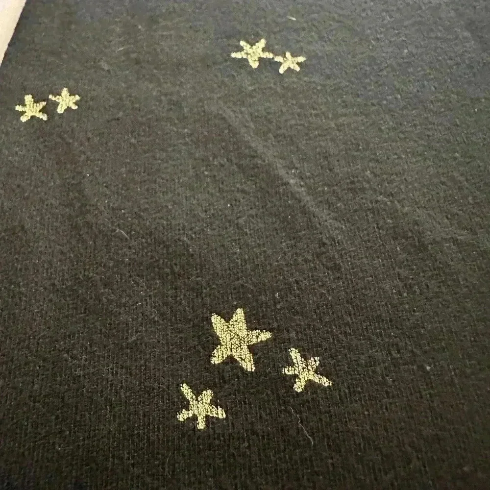 Cat & Jack Girl's Foil Star Black Leggings (613)